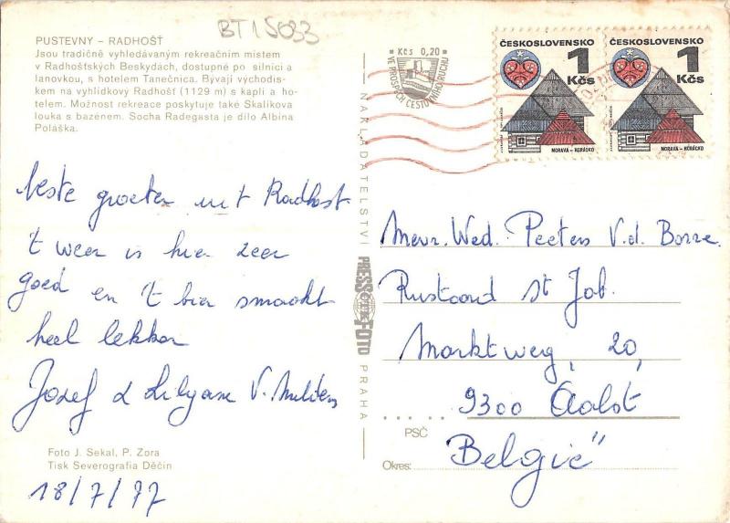 BT15033 Pustevny radhost         Czech   Republic