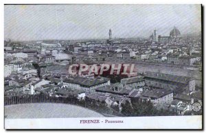 Old Postcard Panorama Firenze