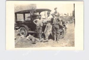 RPPC REAL PHOTO POSTCARD ANTIQUE DELIVERY TRUCK ADVERTISING INDEPENDENT PACKING 