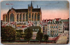 Metz Dom Roman Catholic Cathedral Lorraine France Postcard