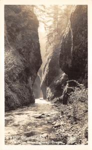 Columbia River Highway Oregon~Oneonta Gorge~1940s RPPC Postcard