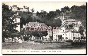 Old Postcard Uriage les Bains The Thermal Establishment and Chateau