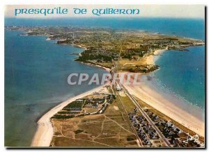 Postcard Modern Colors of Brittany Quiberon Presqu'il the Isthmus and the Pen...