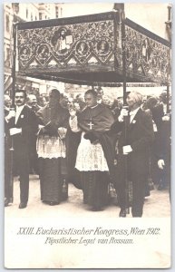 1912 Vienna Eucharistic Congress Papal Legate van Rossum RPPC Postcard