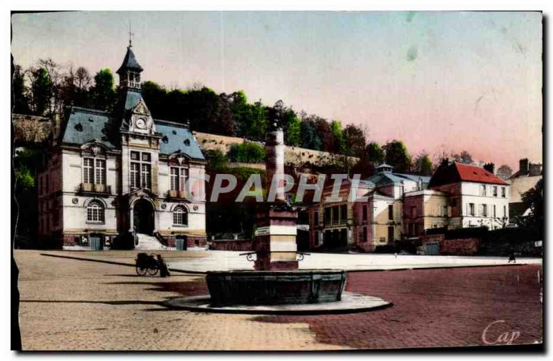 Old Postcard Chateau Thierry Place De L & # 39Hotel Town And The Theater