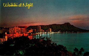 Hawaii Waikiki Beach At Night