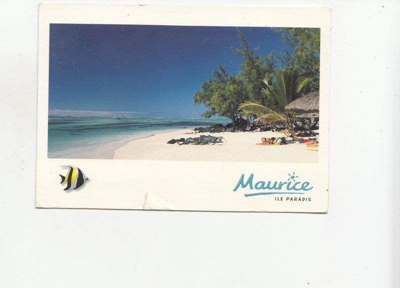 BF28086 plage de l ile aux cerfs  mauritius ile de maurice  front/back image