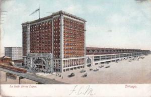 La Salle Street Train Station Depot - Chicago IL Illinois - pm 1906