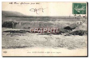 Old Postcard Cote D & # 39Azur Effects of Sea Waves