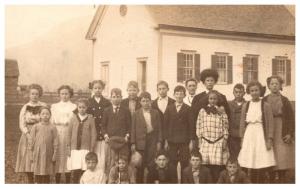 Vermont Hancock , 1 room Schoolhouse,  Students  photo RPC