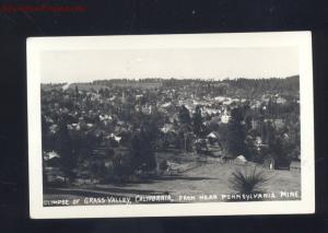 RPPC GRASS VALLEY CALIFORNIA FROM NEAR PENNSYLVANIA MINE REAL PHOTO POSTCARD