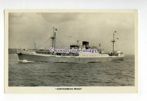 pf8573 - Prince Line Cargo Ship - Northumbrian Prince , built 1956 - postcard 