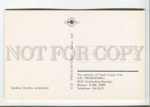 471312 USSR advertising of frozen fish for export Prodintorg Sardine Old