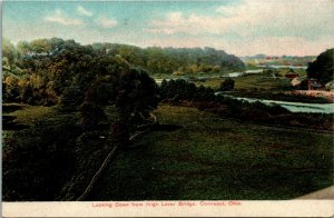Postcard OH Conneaut Looking Down from High Lever Bridge River ~1910 S8