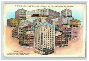 Vintage Hartmann's Retail Furniture Dealer Chicago, IL Postcard P169 