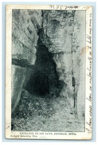 c1905 Entrance To Ice Cave Decorah Iowa IA Posted Antique Postcard
