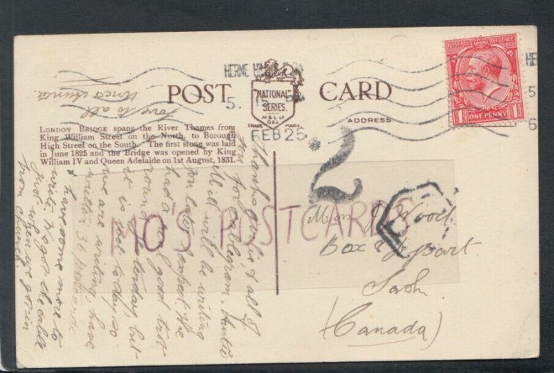 Genealogy Postcard - Wood - Saskatchewan, Canada    RF5804