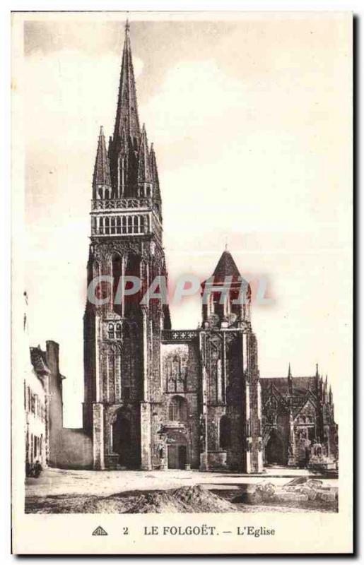 Old Postcard The Folgoet The Church