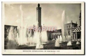 Postcard Old Exposicin Internacional de Barcelona 1929 Universe Square Fountains