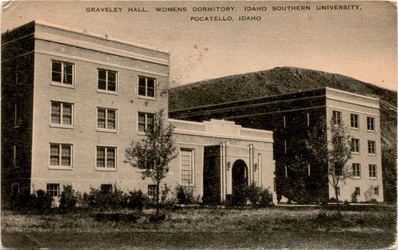 GRAVELEY HALL WOMENS DORMITORY IDAHO SOUTHERN UNIVERSITY POCATELLO IDAH Postcard