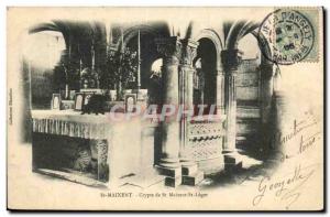 Saint Maixent Old Postcard Crypt of St Maixent Leger