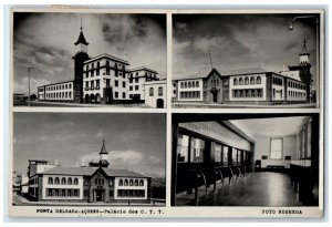 1955 Ponta Delgada Azores Palace Two Portugal Multiview RPPC Photo Postcard