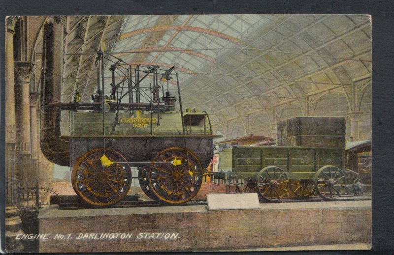 Durham Postcard - Railways - Engine No.1, Darlington Station  RS10670