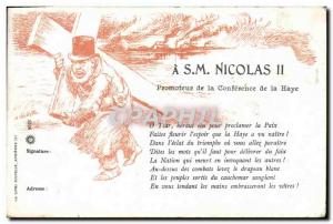 Old Postcard A SM Nicolas II Russia Russia promoter of the conference in The ...