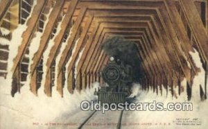 In The Snow Sheds, Sierra Nevada Mountains, Ogden Route Trains, Railroads Unu...