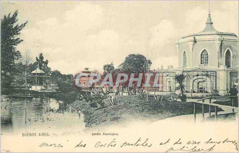 Old Postcard Argentina Buenos Aires Garden Zoologleo