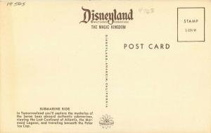 Anaheim California Amusement Disneyland Postcard Submarine ride 3404
