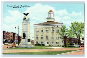 1936 Genesee County Court House, Batavia, New York NY Vintage Postcard