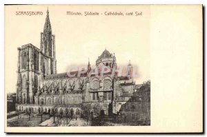 Old Postcard Strassburg M?nster Cathedral S?dseite Cote Sud