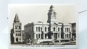 City Hall and Post Office Port Elizabeth  South Africa Vintage RP Postcard