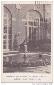 Frog baby fountain in the garden court, Haddon Hall, Atlantic City, New Jerse...