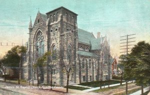 Vintage Postcard 1908 James St. Baptist Church Parish Hamilion Canada Pugh Mfg.