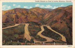 BR101774 double hairpins on road to lookout mountain colorado  usa