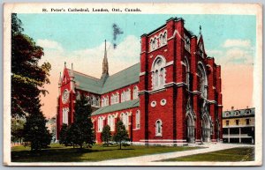Postcard London Ontario c1925 St. Peter’s Cathedral Slogan Cancel Western Fair