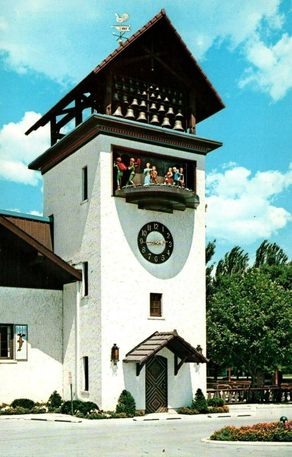 Frankenmuth Michigan Bavarian Inn Glockenspiel Tower Postcard United