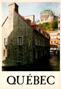 Canada Quebec Maison Chevalier Cul-de-Sac Street and The Chateau Frontenac 1988