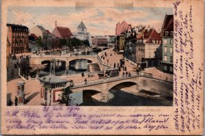 France Germany Strasbourg St Johannisstaden Vintage Postcard C152