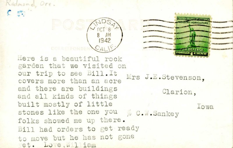 OR - Redmond. Rasmus Peterson Rock Garden      *RPPC