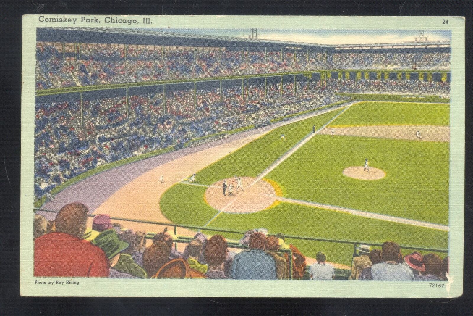 CHICAGO WHITE SOX NEW COMISKEY PARK AERIAL POSTCARD