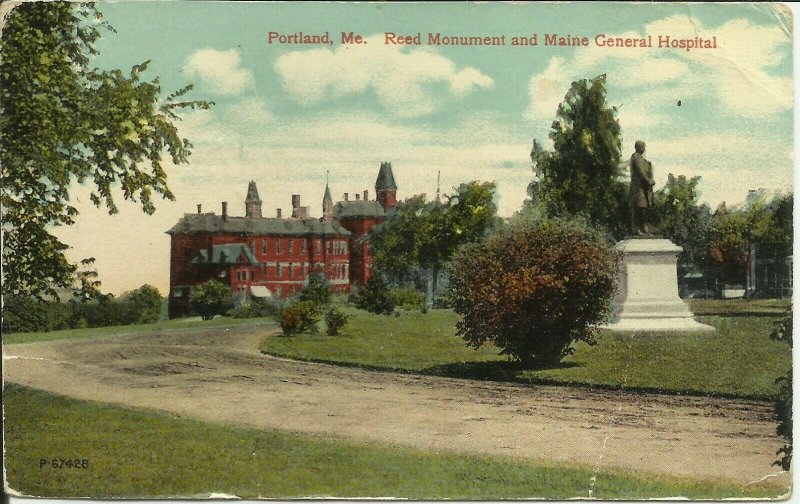 Portland, Maine, Reed Monument And Maine General Hospital