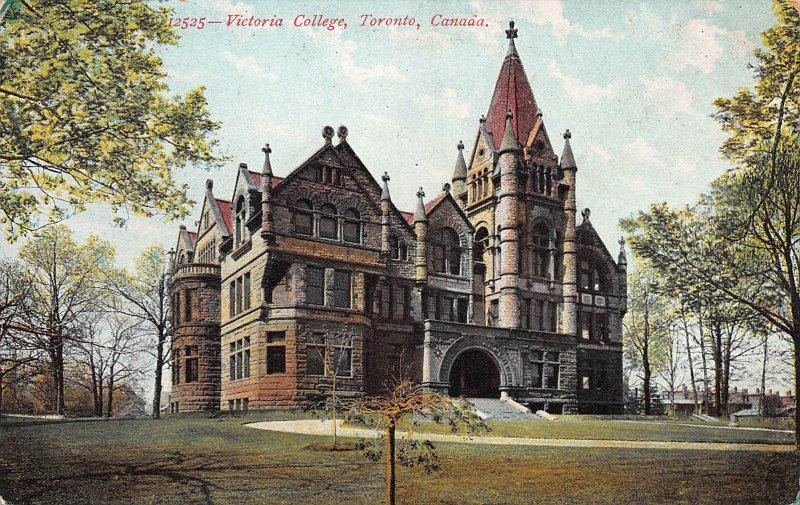 Victoria College, Toronto, Ontario, Canada, Early Postcard, Used