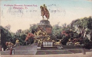 Pennsylvania Philadelphia Washington Monument Fairmount Park 1917