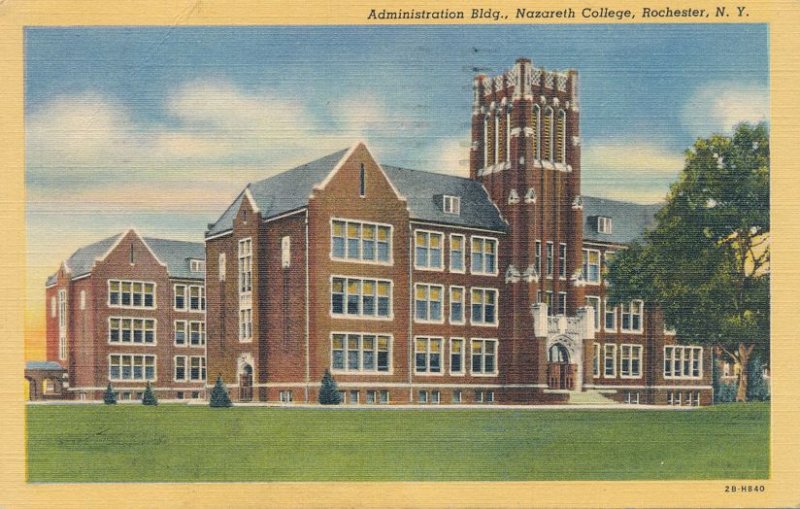 Nazareth College Administration Building Rochester NY New York - pm 1947 - Linen