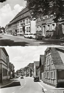 Rheinzabern Hayna Road Sign Old Cars 2x Real Photo German Postcard s