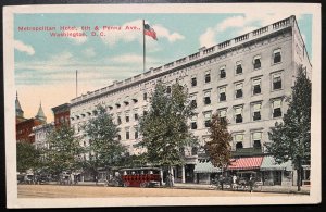 Vintage Postcard 1915-1930 The Metropolitan Hotel Washington, D.C.