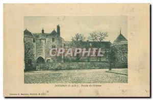 Old Postcard Dourdan S and O castle entrance